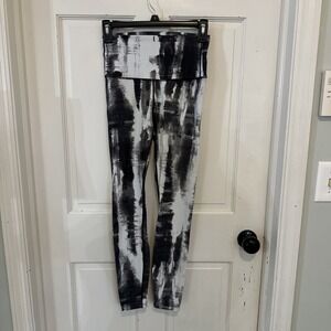 Varley Luna High Rise Leggings 7/8 in Mono‎ Cloud Black White Marble Size XS